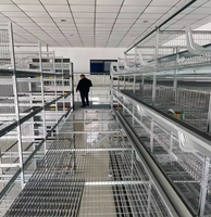 Cage à poussins en treillis soudé, empilable, multicouche, avec filet de roulage des œufs, cage d'élevage à domicile, soudage