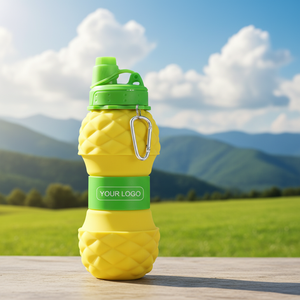 Botella de Agua Plegable de Silicona de Colores para Niños, Libre de BPA, Reutilizable, para Beber Directamente, para Viajes, Campamentos, Senderismo y Excursiones - Product Image 4