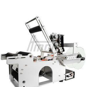 Etiquetadora eléctrica semiautomática ajustable de 1-3 filas de botellas redondas con codificador de fecha para latas de metal y vidrio - Product Image 1