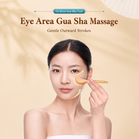Bâton de massage facial en corne de bœuf naturelle, outil de tirage des points d'acupression pour le lifting du visage, planche Gua Sha, vente en gros d'usine, OEM