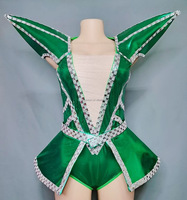 Twotwinstance — combinaison courte pour femmes, vêtement Unique, Sexy, mode, Costume de Robot, Led, vêtement de Performance, brillant, paillettes, Y2462