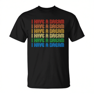 Camiseta retro vintage I Have A Dream Mlk, color negro, unisex, talla para adultos - Product Image 2