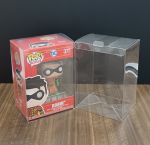 Top Selling Recycled Materials 0.35mm 4" Square <strong>Auto</strong> Lock Transparent PET Plastic Display Boxes Embossing for for Protector - Product Image 3