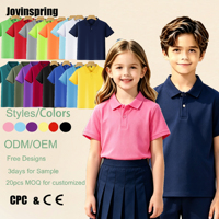 Polo personnalisé en gros pour enfants, uniforme scolaire formel, maillot de sport, t-shirt pour garçons et filles, vêtements d'été unis CPC
