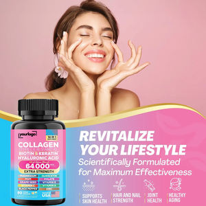 Collageen Capsule Peptiden Soorten I Ii Iii V Biotine Keratine Hyaluronzuur <span class=keywords><strong>Msm</strong></span> Alles In 1 Supplement Haar Vitamine Capsules - Product Image 5