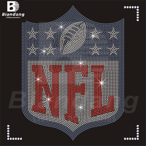 कस्टम हूस्टन टेक्सन टी-शर्ट के लिए गर्मी हस्तांतरण, चमकदार nfl आयरन-ऑन गैंडा ट्रांसफर क्रिस्टल बैल कपड़े डिजाइन - Product Image 5