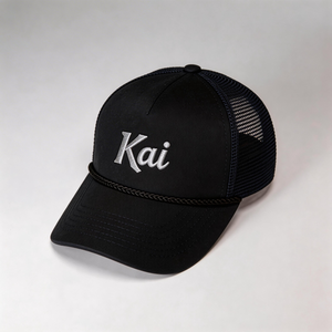 Gorra de béisbol deportiva promocional impermeable de poliéster de 5 paneles con logotipo bordado personalizado y malla - Product Image 3