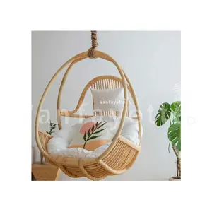 Tarrii Cane Furniture Hanging Basket Chair Hot Sale Living Room Decoration