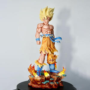 Statua Jt <span class=keywords><strong>Z</strong></span> Son Goku in PVC con Teste Intercambiabili, Base LED, Action Figure Super Saiyan da Collezione, Giocattoli e Regali - Product Image 2