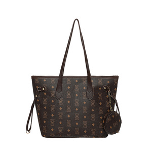 Fashion Versatile Small Bucket Bag New Printed Bear Korean Style <b>Tote</b> Bag Stylish High-End Zipper Closure Two Handles - Product Image 6