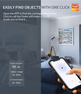 Système de suivi GPS sans fil Tuya Smartlife Mini anti-perte pour portefeuille, clés, animaux de compagnie, enfants, traceur, localisateur de clés - Product Image 3