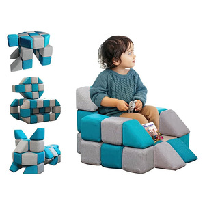 Blocs de construction en peluche douce pour enfants de 4 à 6 ans, ensemble de jeu empilable et construible avec couleurs personnalisées et design DIY - Product Image 5