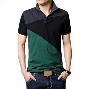 เสื้อเชิ้ตผู้ชายไซส์ใหญ่ ลายทาง ผ้าถักนิตติ้ง คอตตอน ระบายอากาศได้ดี น้ำหนัก 180 กรัม แขนสั้น ปกคอพับ แห้งเร็ว กระชับรูป - Product Image 1