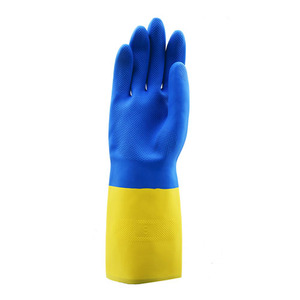 Gants de travail en néoprène à manches longues avec doublure en coton PVC Gants de sécurité antidérapants multi-tailles résistants aux produits chimiques - Product Image 4