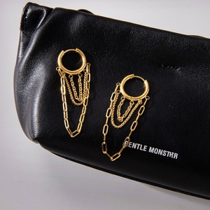 Boucles d'oreilles tendance 2025 en acier inoxydable anti-ternissement, bijoux pendantes pour femmes, style coréen - Product Image 4