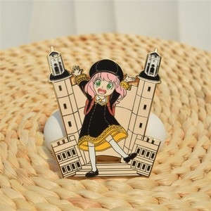 Spilla/Badge Anime da 6 cm in lega, imitazione smalto, con Anya <span class=keywords><strong>Forger</strong></span>, per decorazione di cancelleria e gioielli - Product Image 1