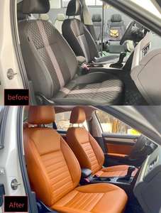 Coprisedili in Pelle Premium su Misura per <span class=keywords><strong>Volkswagen</strong></span> <span class=keywords><strong>Polo</strong></span> Hatchback 2015-2025 Set Completo - Product Image 2