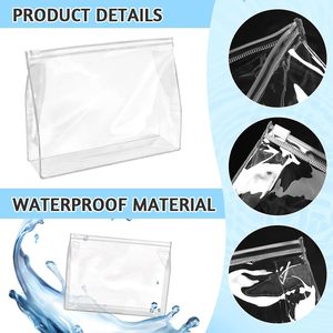 Sacs et étuis cosmétiques en PVC transparent, solution de rangement pratique et élégante pour vos produits de beauté - Product Image 3