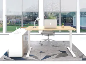 Văn phòng thông minh động cơ kép standup điện đứng bảng có thể điều chỉnh chân bàn làm việc ngồi đứng bàn khung tự động