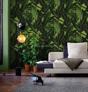 Segar Alami Pohon Karet 3D Wallpaper untuk Dinding