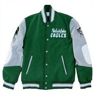 Veste universitaire vintage en toile d'hiver brodée avec logo personnalisé OEM ODM pour hommes, respirante - Product Image 1