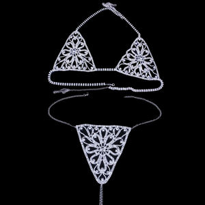 Strass cristal taille ventre chaîne femmes <span class=keywords><strong>Diamante</strong></span> ensemble de sous-vêtements gland Festival fête Chic chaîne Sexy corps bijoux #0073 - Product Image 5