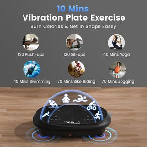 Plataforma <span class=keywords><strong>Vibratoria</strong></span> Electromagnética Vertical de 200W con Función de Música Conectada a la App, Fabricada <span class=keywords><strong>en</strong></span> Hierro ABS, para Gimnasio y Uso Doméstico, Venta al Por Mayor OEM - Product Image 4