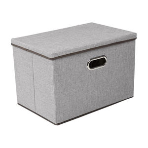 Large Capacity Foldable <b>Storage</b> <b>Box</b> with Lid <b>Kids</b> Toy Organizer Cotton Linen Cube <b>Storage</b> Bin - Product Image 4