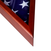 Étui à drapeau commémoratif cadre d'affichage mural pour drapeau étui à drapeau en bois plié