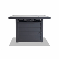 Cheminée à gaz propane carrée en aluminium Peaktop pour l'extérieur, 50000 BTU, chauffage de table autonome sans fumée, écologique