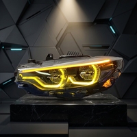 Projecteurs LED pour BMW Série 4 F32 F36 F80 F82 2013-2020, double couleur jaune et blanc, DRL à commutation, lampe de retrofit