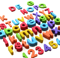Kit de puzzle de lettres de l'alphabet éducatif pour l'orthographe avec tableau magnétique double face et aimants de réfrigérateur