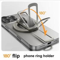 Support magnétique pour téléphone portable en silicone avec anneau de maintien en alliage de zinc, support de téléphone portable pour smartphone