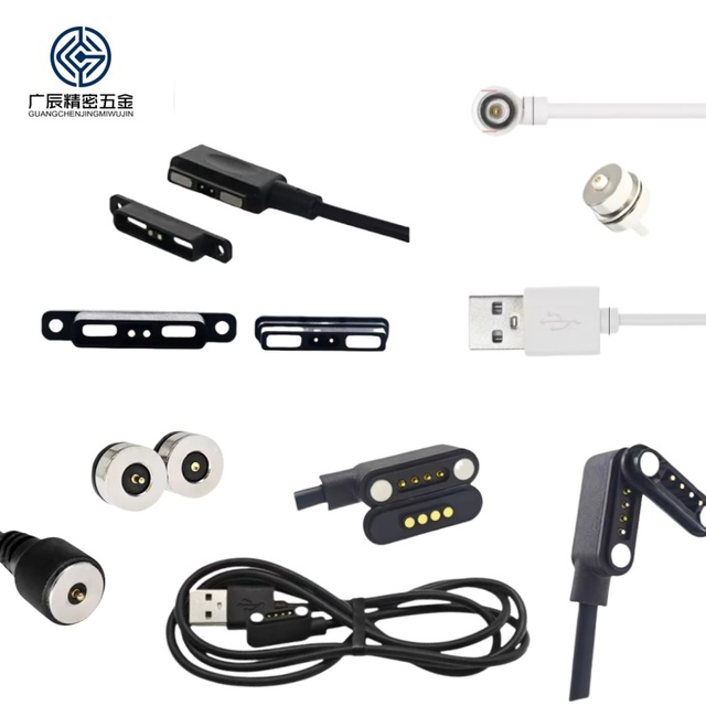 Customizable Magnetic Connector Cable 1pin 2pin 3pin 4pin Waterproof Pogo Pin Magnetic Charging Cable for Smart Watch