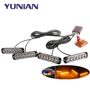 4 pièces lampe stroboscopique pour voiture, camion, lampe stroboscopique ambre, 24LED, lumière stroboscopique, voiture <span class=keywords><strong>LED</strong></span> <span class=keywords><strong>12V</strong></span>, lumières de remorque - Product Image 1