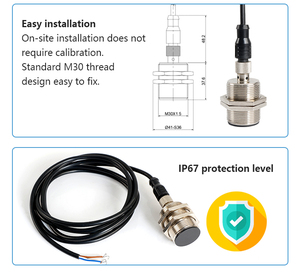 RS485 điện năng thấp nhỏ <span class=keywords><strong>Radar</strong></span> nước xi măng rắn mức chất lỏng Transmitter Meter cảm biến - Product Image 6