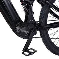 Vélo de montagne électrique sportif à suspension intégrale en alliage d'aluminium de 29 pouces, moteur central 250W, 10 vitesses, freins à disque hydrauliques, 60 km d'autonomie
