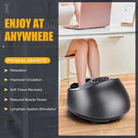 Appareil de massage des pieds et des mollets à enveloppement complet avec coussinets chauffants, télécommande et massage shiatsu électrique