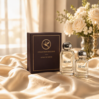 Flacon de parfum vide en verre de haute qualité, 50 ml, col serti polygonal, rose ou couleur personnalisée, OEM