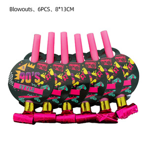 Kit de Décoration Thème Années 90 pour Fête d'Anniversaire : Bannière, Ballons Suspendus, Décoration de Gâteau, Nappe et Accessoires pour Fête Thème Années 90 - Product Image 4