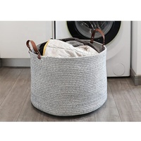 Panier à jouets lavable en machine, grand panier de rangement en corde de coton durable pour serviettes, tapis de yoga