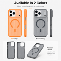 Coque de téléphone antichoc en TPU couleur unie anti-traces de doigts avec rayures verticales pour OEM 15/16/17 Pro Max/18/18 Fold, compatible charge sans fil