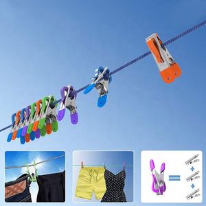 2021 New Garden balcone lavanderia mollette in acciaio inox con impugnatura morbida - Product Image 4