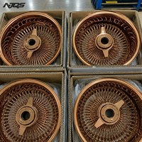 Roues à rayons NJQS Or Rose 13-14 Pouces, Jante en Acier 100 Rayons Droits 13x7