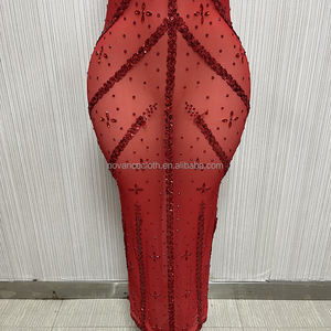 Robe de soirée scintillante <span class=keywords><strong>en</strong></span> sequins diamantés Novance Y2543-E, costume du Nouvel An, robe rouge sexy de Noël pour femmes, Vestido De Fiesta <span class=keywords><strong>En</strong></span> Club - Product Image 5