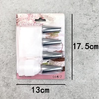 Yosen Umweltfreundliche, Ungiftige Edelstahl 6-teilige Spritztüllen-Sets, Gebäck-Dekorationstüllen und Kupplungen für Kuchen und Desserts