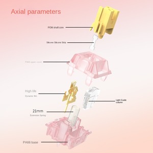 Outemu <span class=keywords><strong>แป้น</strong></span>พิมพ์ V3<span class=keywords><strong>มะนาว</strong></span>ลูกพีชแบบไฮเท็คเตอร์ปรับแต่งได้ตามต้องการสวิตช์ปลั๊กเสียบร้อนแกนเชิงเส้น - Product Image 3