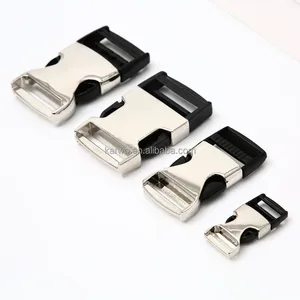 Karwo quick release strap webbing side plastic buckle half metal release buckle