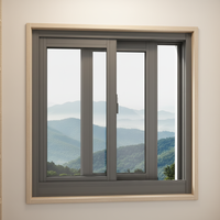 Ventana Corredera de Aleación de Aluminio con Aislamiento Térmico Duradero y Herrajes de Seguridad para Baño y Sala de Estar