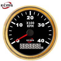 Motorcycle 85mm 4000RPM Tachometer RPM Gauge 1-300 Speed Ratio With Current RPM/Trip Hour/Total Hour